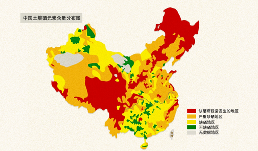 中國缺硒地區